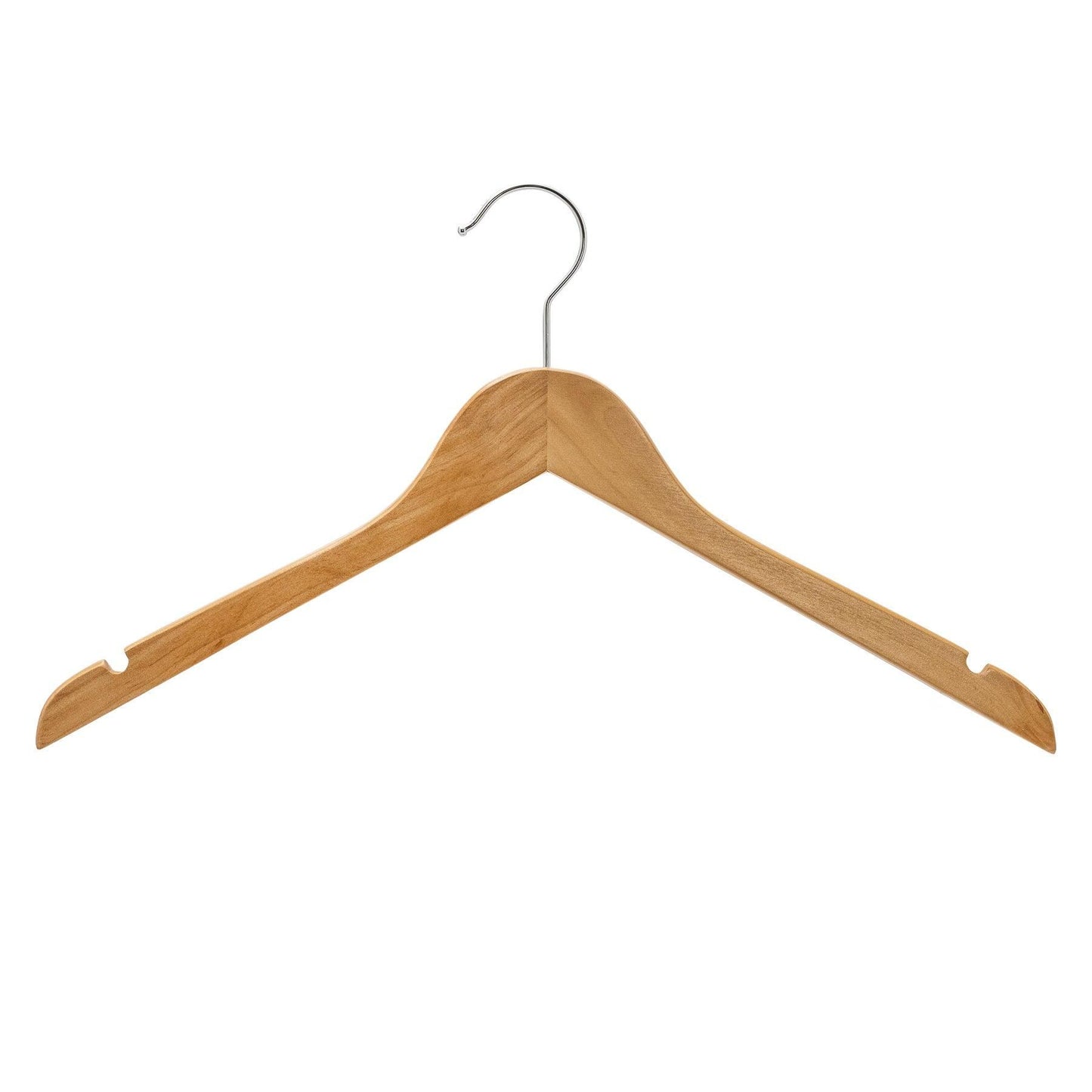 Natural Wood Skirt Hangers - 43cm X 12mm Thick (Sold in 25/50/100) - Hangersforless