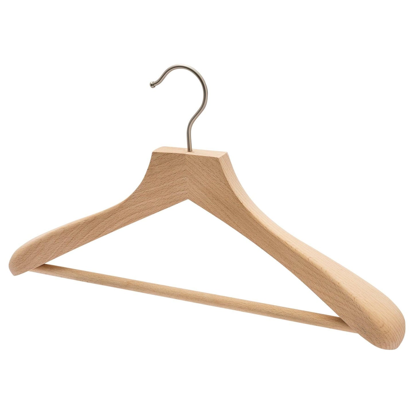 Premium European Beech Wood Suit Hanger 50mm Thick Shoulders (Without Lacquer) - Sold In 2/6/10 - Hangersforless