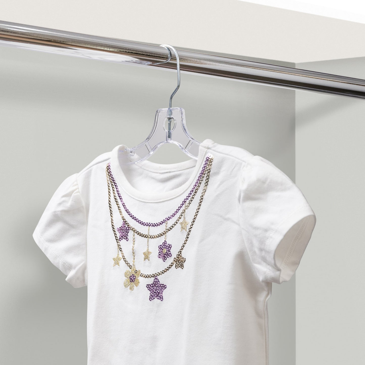 25CM Childrens Top Plastic Hanger Sold in Bundles of 25/50/100