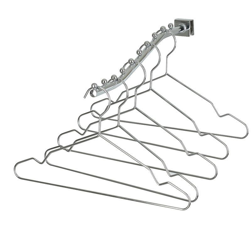 Heavy Duty Metal Suit Hanger - 43CM X 4.5mm Thick - With Notches (Sold in 25/50/100) - Hangersforless