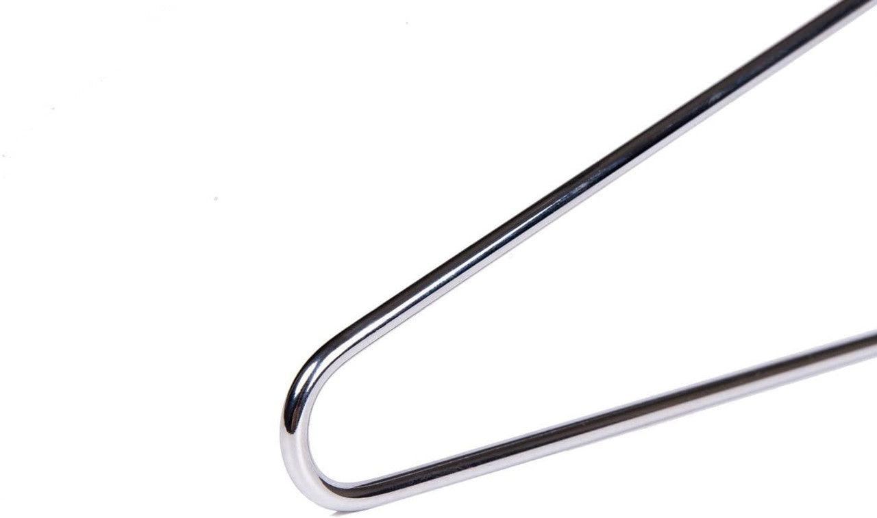 Metal Coat Hanger With Bar & Notches - 43CM X 3.5mm Thick - (Sold in Bundles of 25/50/100) - Hangersforless