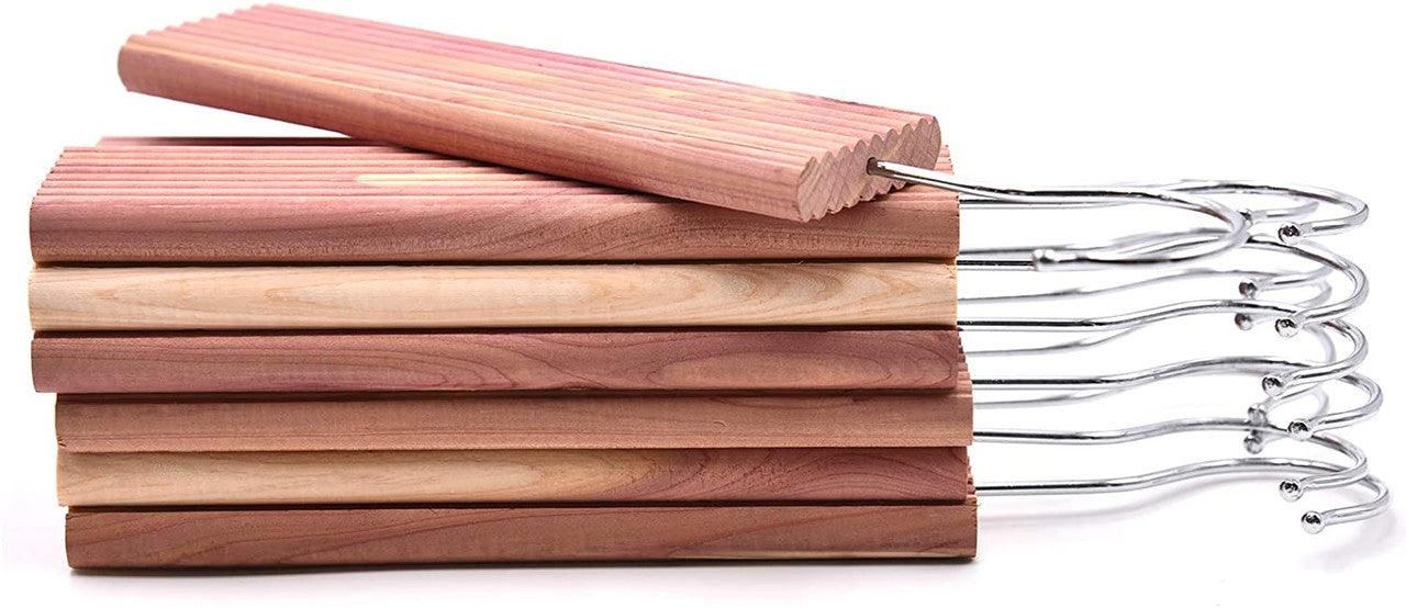 Natural Red Cedar Hang - ups 100% Raw Cedar with Cedar Fragrance Set of 4/8/16/32 Units - Hangersforless