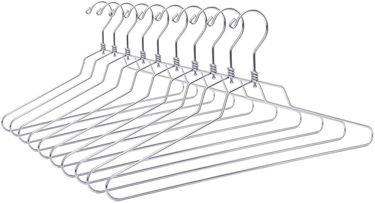 Metal Suit/Clothes Hanger Without Loop - 41CM X 3.5mm Thick - (Sold in Bundles of 25/50/100) - Hangersforless