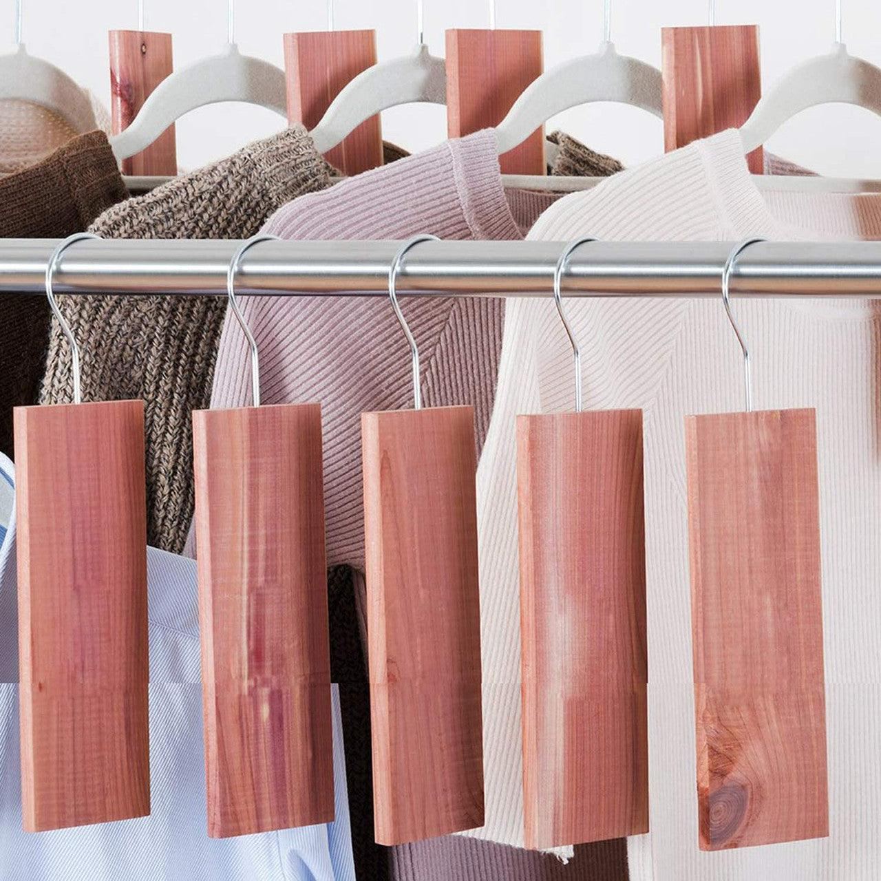 Natural Red Cedar Hang - ups 100% Raw Cedar with Cedar Fragrance Set of 4/8/16/32 Units - Hangersforless