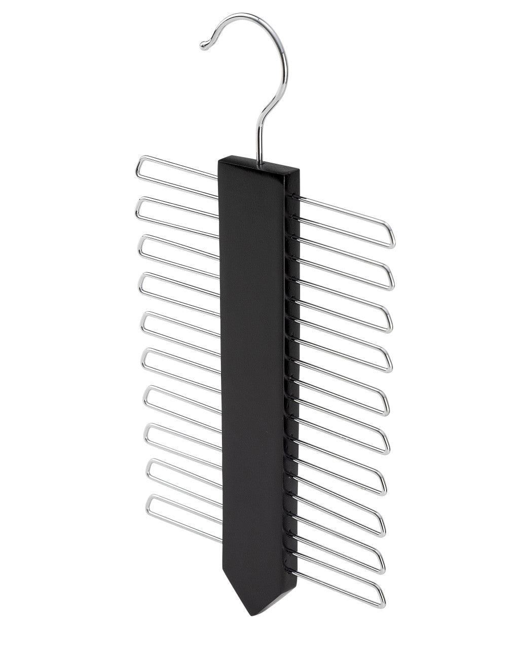 Black Vertical Wood Tie Hanger Sold in 1/5/10 - Hangersforless