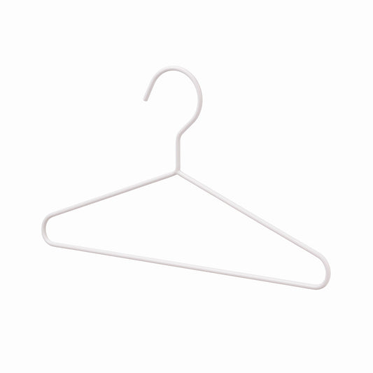 Kid Metal Clothes Hanger Matte White - 30.5cm X 3.5mm Thick - Sold in Bundles of 50/100
