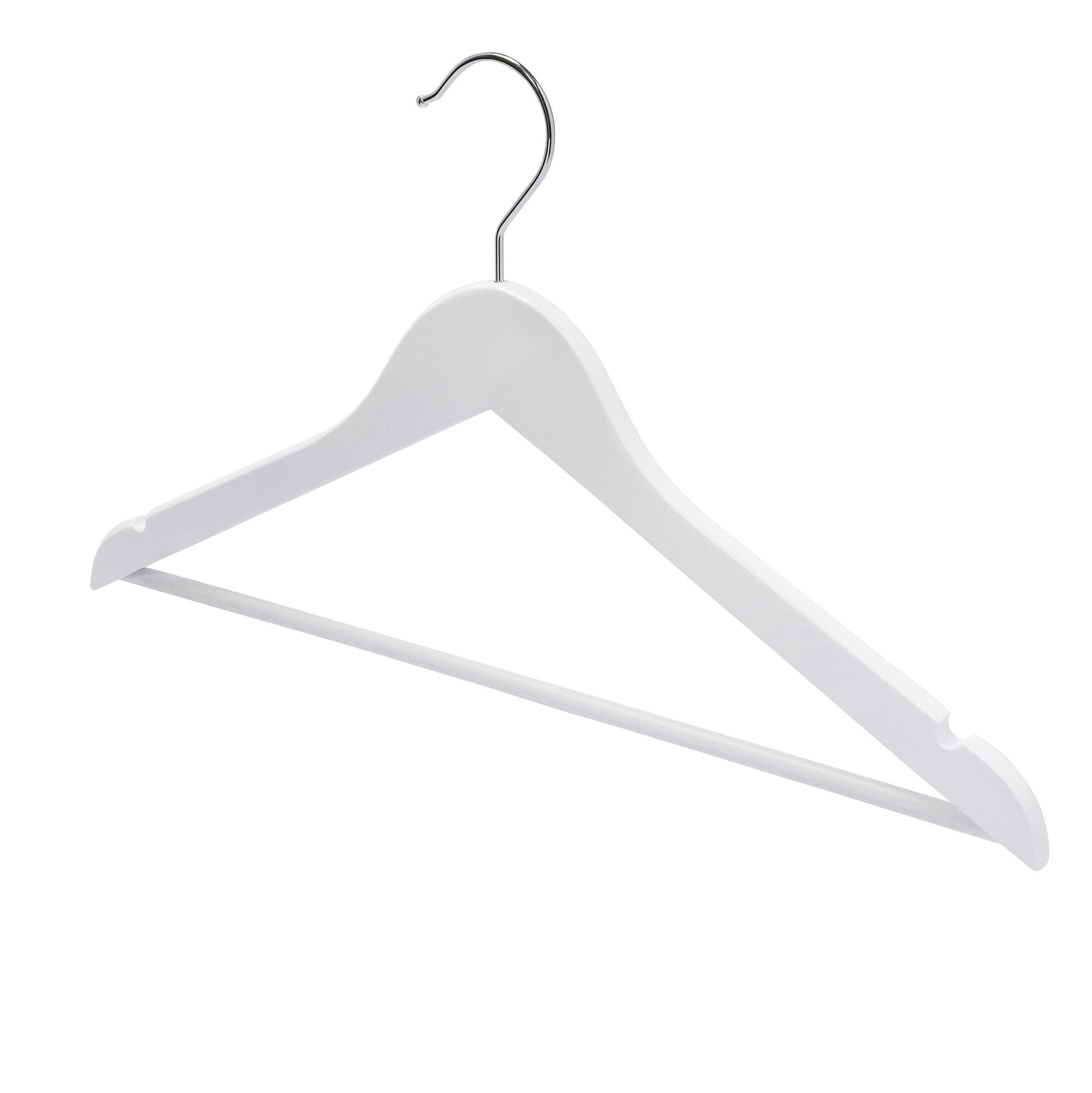 White hanger on a white background