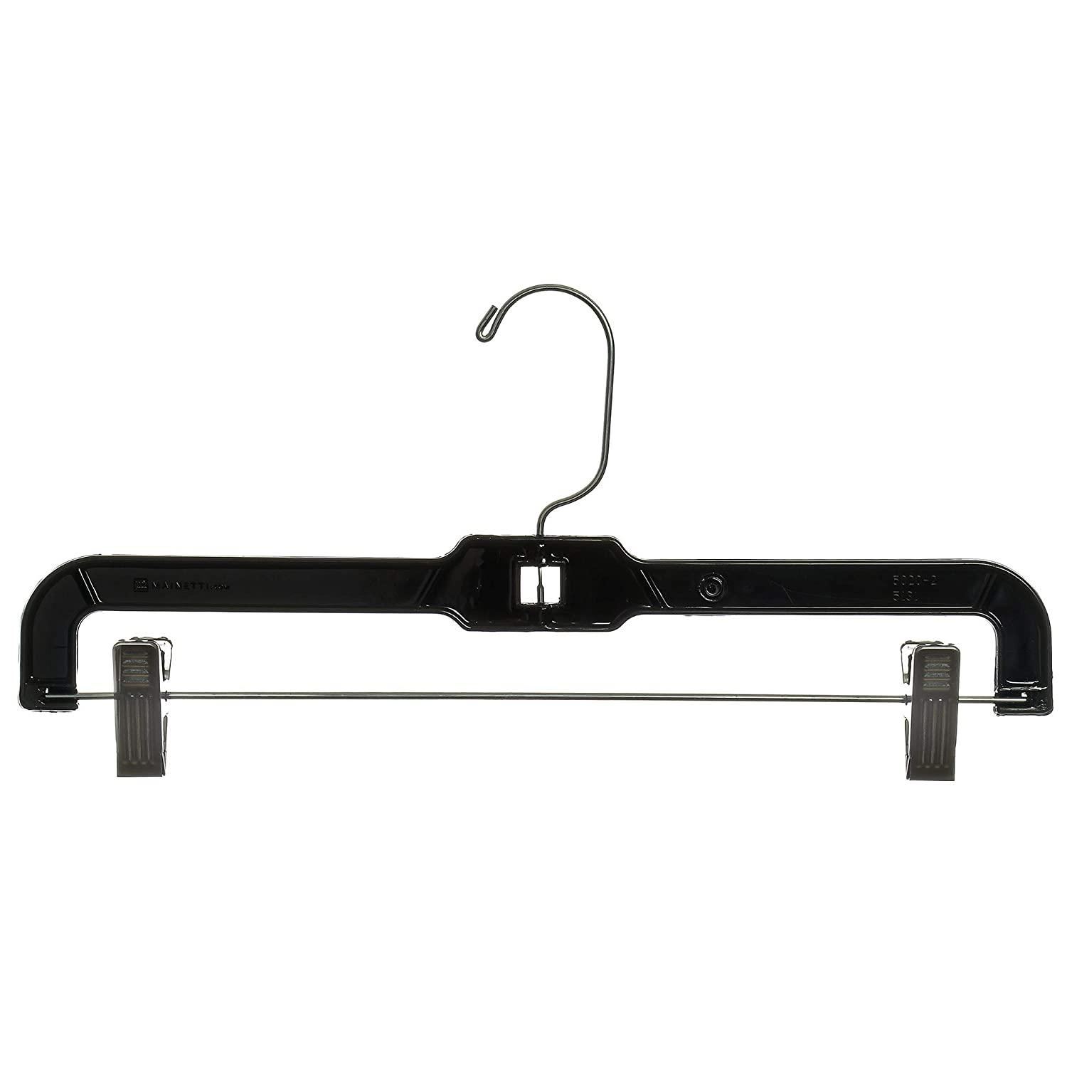 Black Plastic Pant Hanger - 35.5cm - With Clips (Sold in Bundles of 25/50/100) - Hangersforless