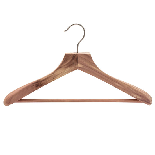 Premium Eastern Red Cedar Suit Hangers - 46cm X 50 mm Thick Shoulders - Sold In 2/6/10