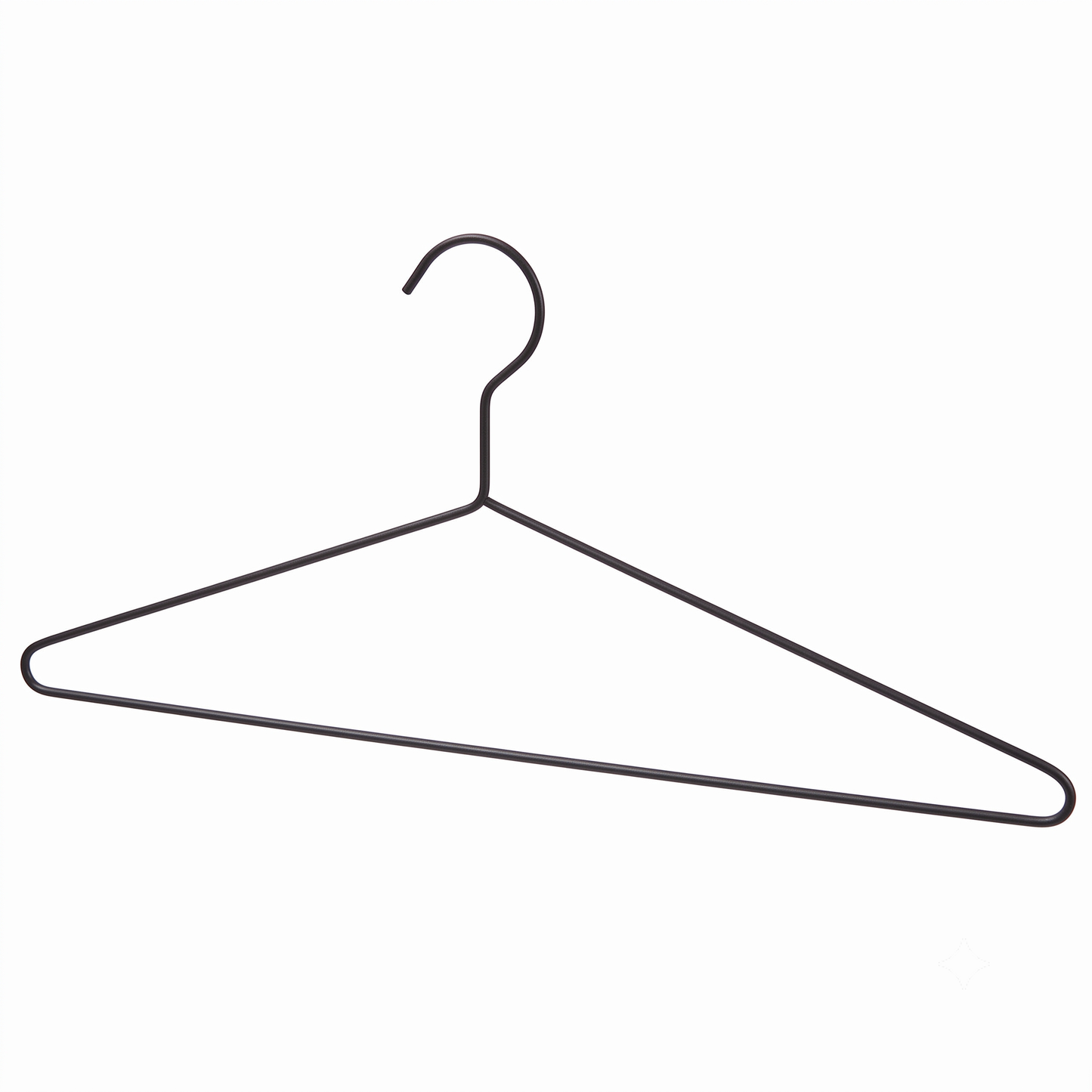 Matte Black Metal Coat Hanger - 43CM X 3.5mm Thick - With Notches (Sold in Bundles of 25/50/100)