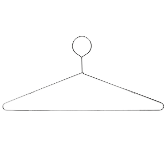 Metal Anti-Theft Coat Hanger With Closed Ring - 43cm X 3.5mm Thick - (Sold in Bundles of 25/50/100)