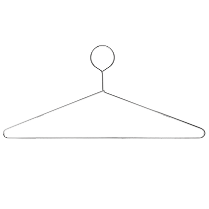 Metal Anti-Theft Coat Hanger With Closed Ring - 43cm X 3.5mm Thick - (Sold in Bundles of 25/50/100) - Hangersforless