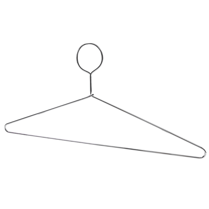 Metal Anti-Theft Coat Hanger With Closed Ring - 43cm X 3.5mm Thick - (Sold in Bundles of 25/50/100) - Hangersforless