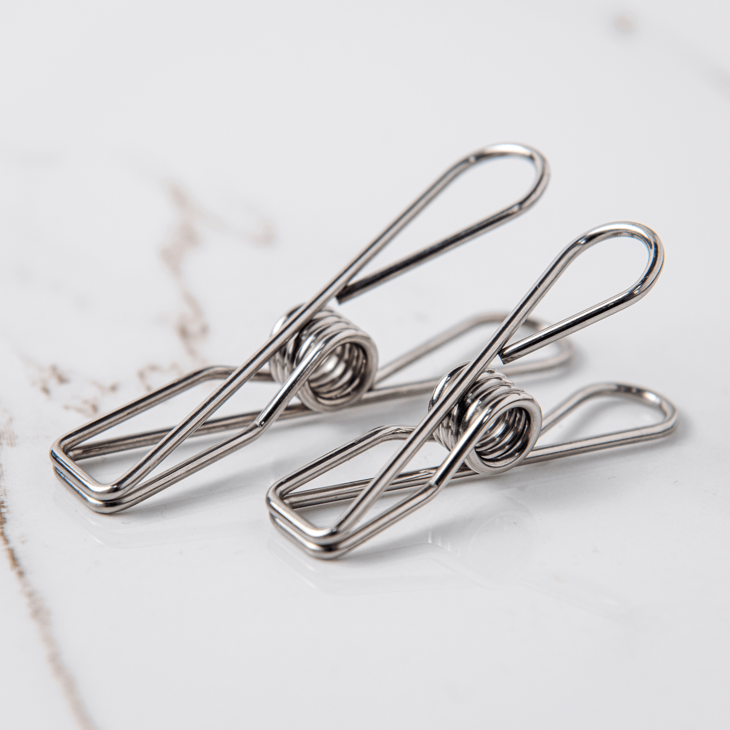 Regular Size 316 Marine Grade Stainless Steel Clothes Pegs Silver Colour Sold in 20/40/60/80/100 - Hangersforless