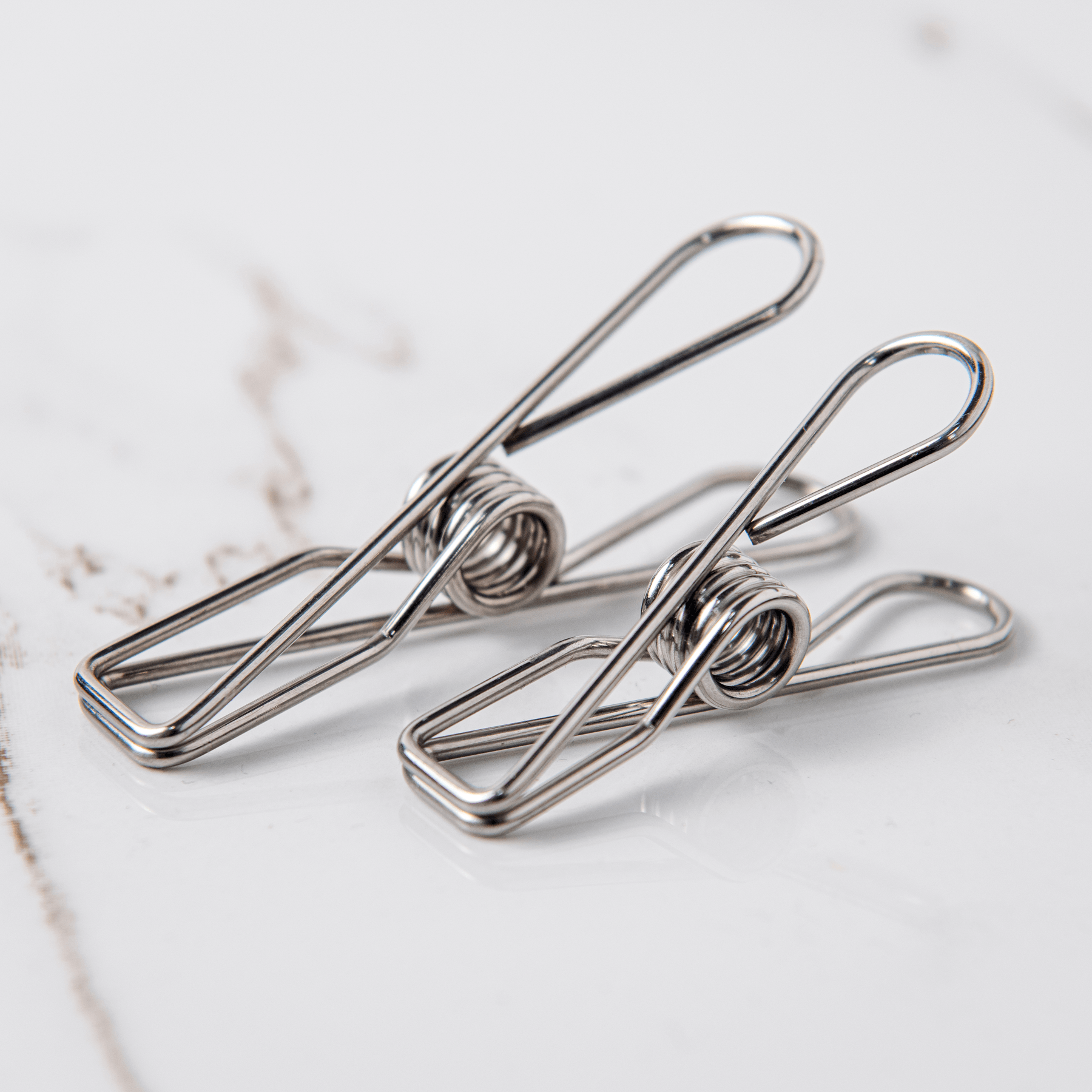 Regular Size 316 Marine Grade Stainless Steel Clothes Pegs Silver Colour Sold in 20/40/60/80/100 - Hangersforless