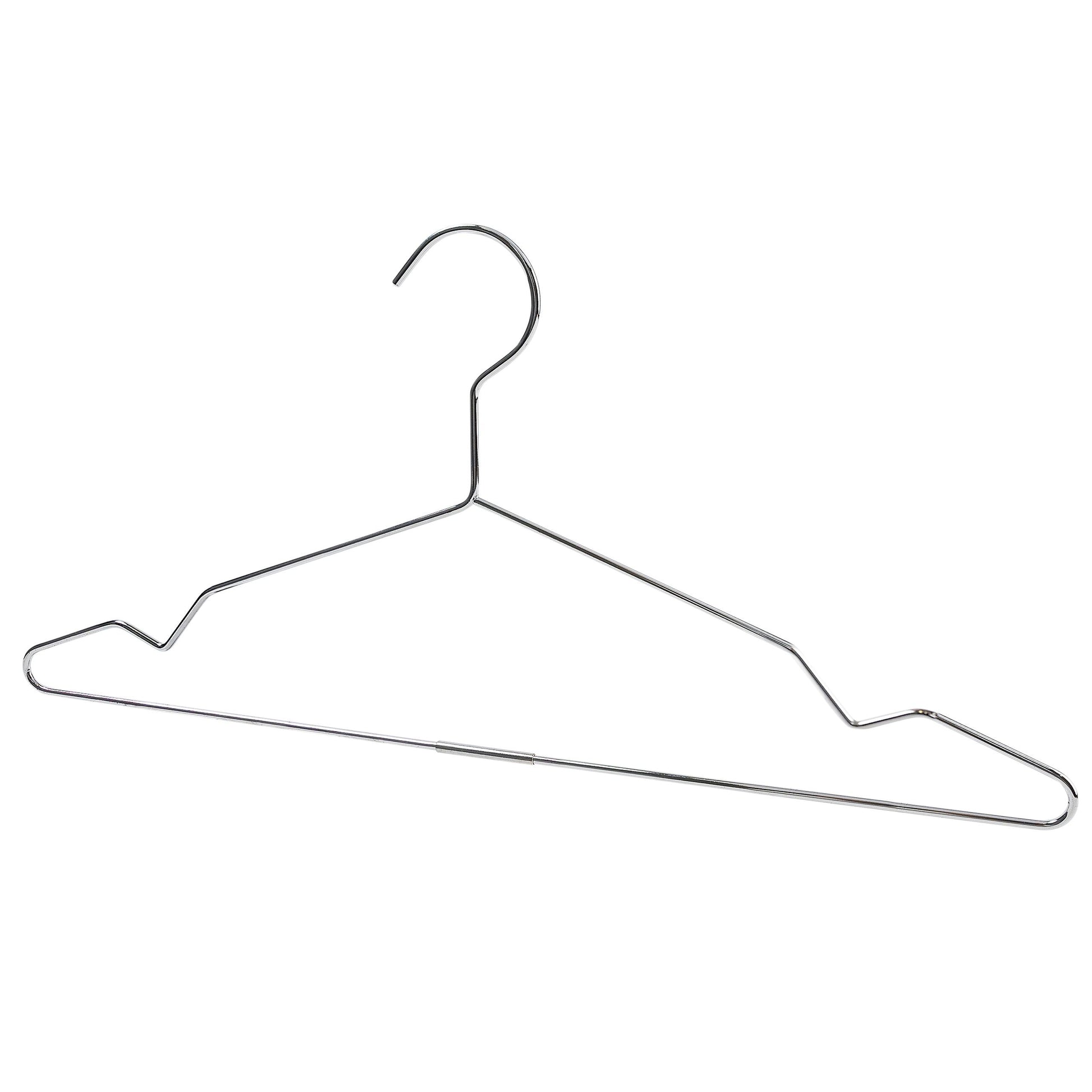 Metal Coat Hanger With Bar & Notches - 43CM X 3.5mm Thick - (Sold in Bundles of 25/50/100) - Hangersforless