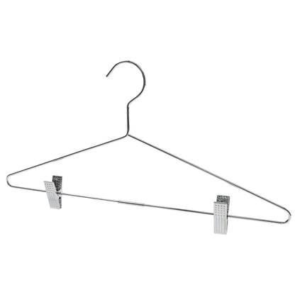 Metal Clothes Hanger With Clips - 43CM X 3.5mm Thick - (Sold in Bundles of 25/50/100)