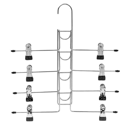 Detachable Anti Slip Multi Layers Metal Pant Hangers - 35cm - with Clips Sold in 1/3/5 - Hangersforless