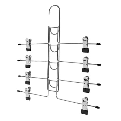 Detachable Anti Slip Multi Layers Metal Pant Hangers - 35cm - with Clips Sold in 1/3/5 - Hangersforless