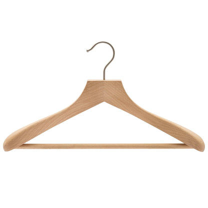 Premium European Beech Wood Suit Hanger 50mm Thick Shoulders (Without Lacquer) - Sold In 2/6/10 - Hangersforless