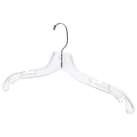 Clear Plastic Coat Hanger - 43cm - (Sold in Bundles of 25/50/100) - Hangersforless