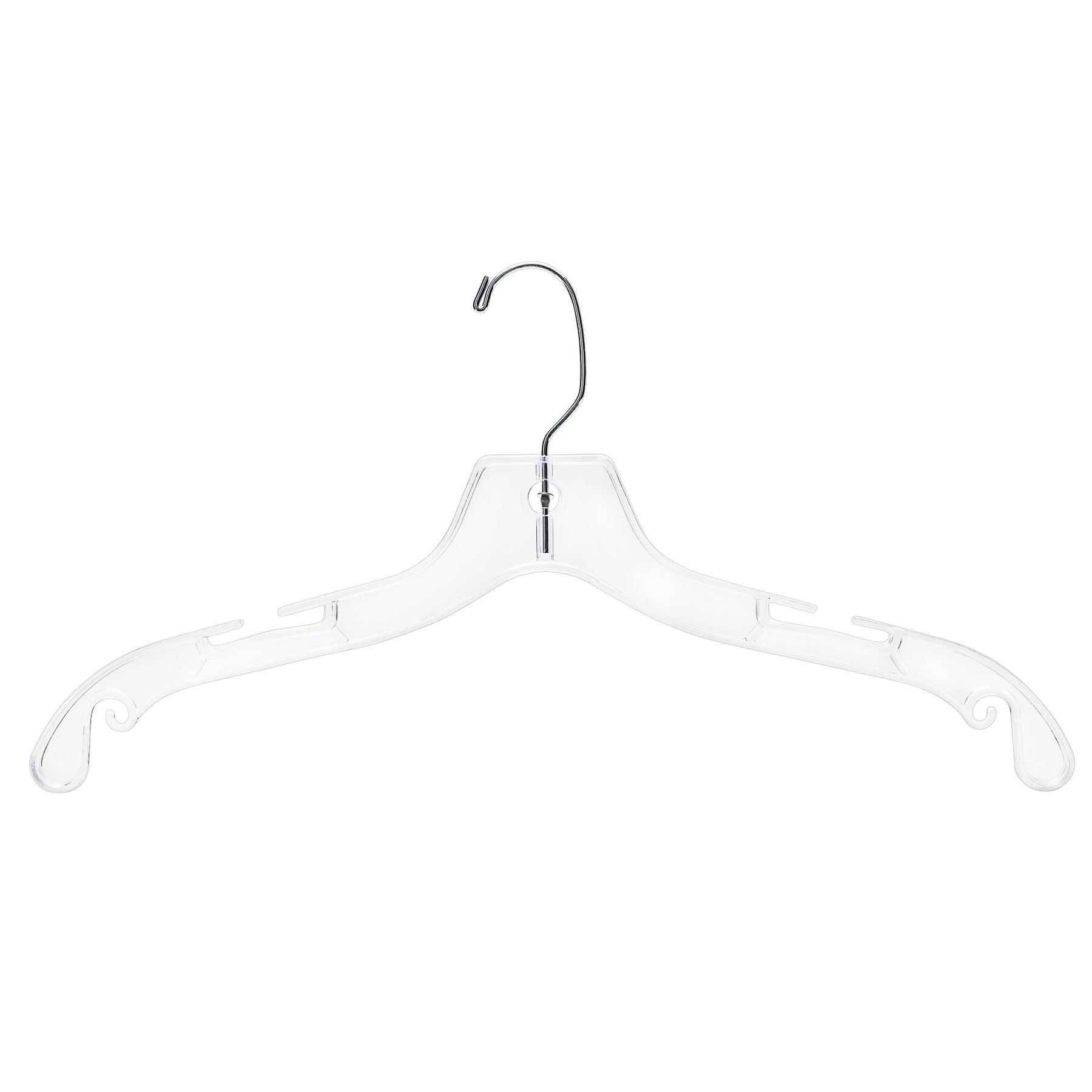 Clear Plastic Coat Hanger - 43cm - (Sold in Bundles of 25/50/100) - Hangersforless
