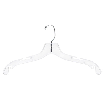 Clear Plastic Coat Hanger - 43cm - (Sold in Bundles of 25/50/100) - Hangersforless