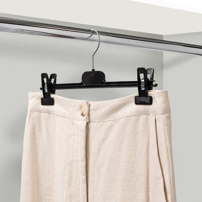 Plastic Gripper Coat/Pant Hanger With Clips- 31cm - w/ Swivel Hook (Sold in Bundles of 25/50/100) - Hangersforless