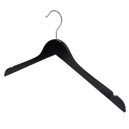 Black Wood Skirt Hanger - 43cm X 12mm Thick (Sold in 25/50/100) - Hangersforless
