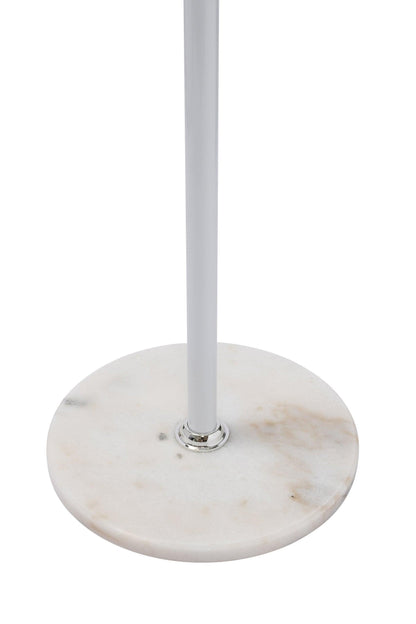 Coat Rack Stand With Heavy Duty White Metal & Solid Beech Wood Pole - Solid Marble Base - Hangersforless