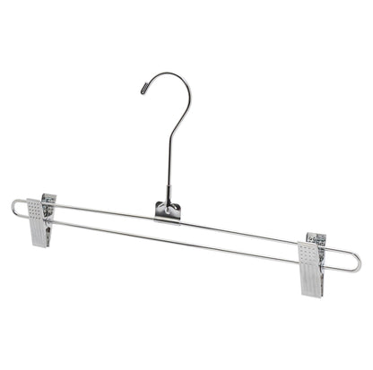 Metal Pant/Skirt Hanger With Clips - 35.5cm X 3.5mm Thick  - (Sold in Bundles of 25/50/100) - Hangersforless