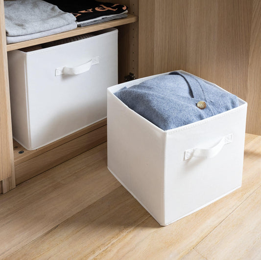 Small Size Non Woven Fabric Drawer Storage Boxes Enhanced Thick Layers - Easy Fordable with Zipper - Hangersforless
