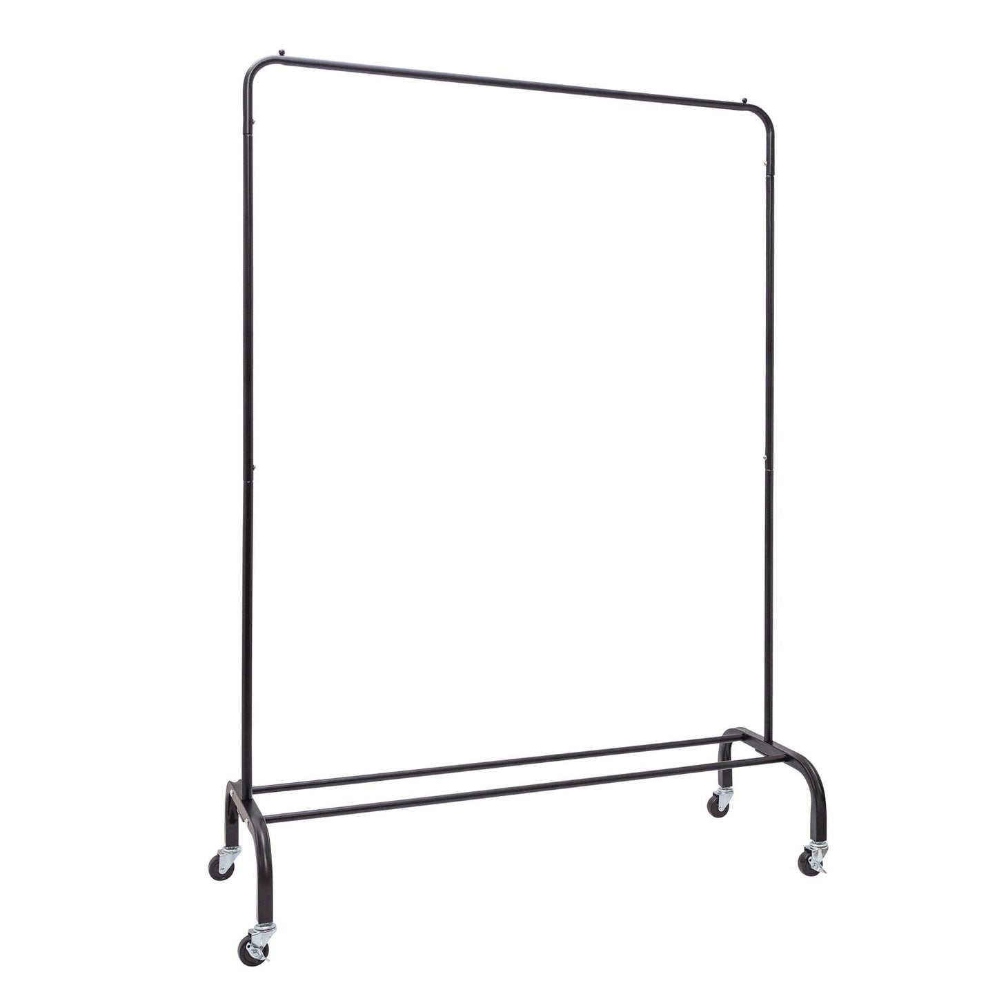 Clothes Rack with Extra Thick Rails - Black - 60kgs Weight Capacity - Enhanced Metal Base Design & Durable Wheels Sold in 1/3/5