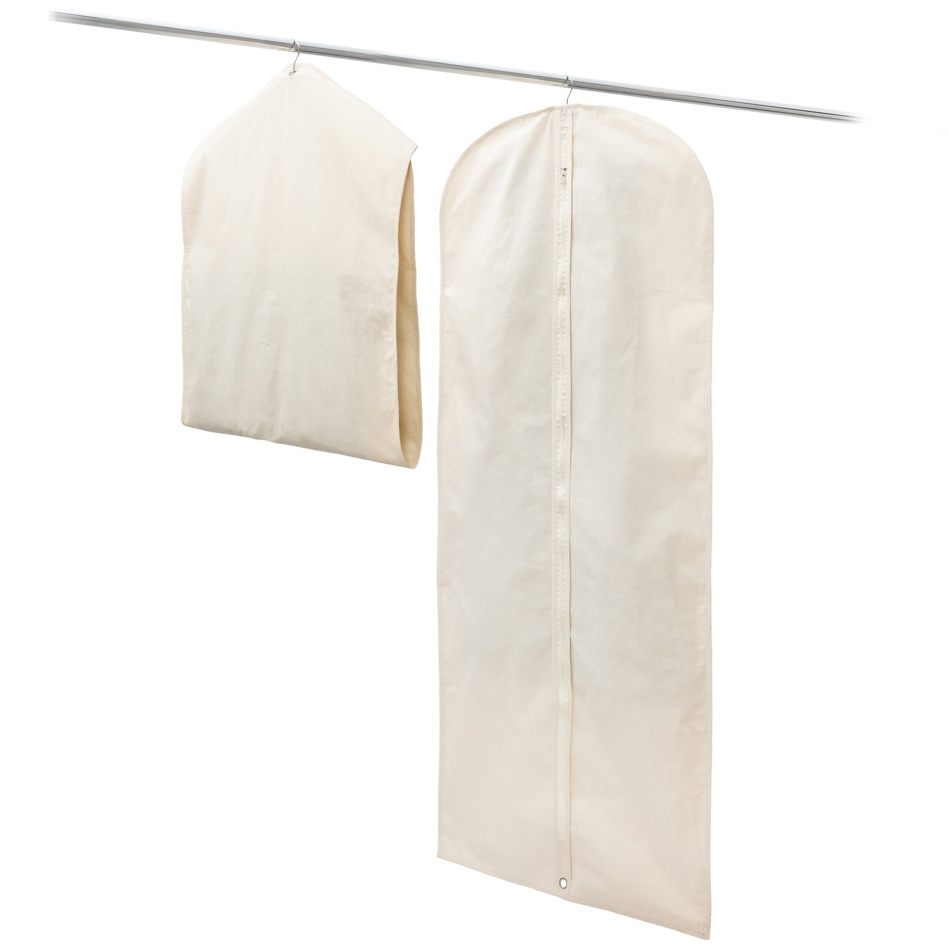 100% Cotton Fabric Garment Bags 61 X 155 cm Sold in 1/3/5 - Hangersforless