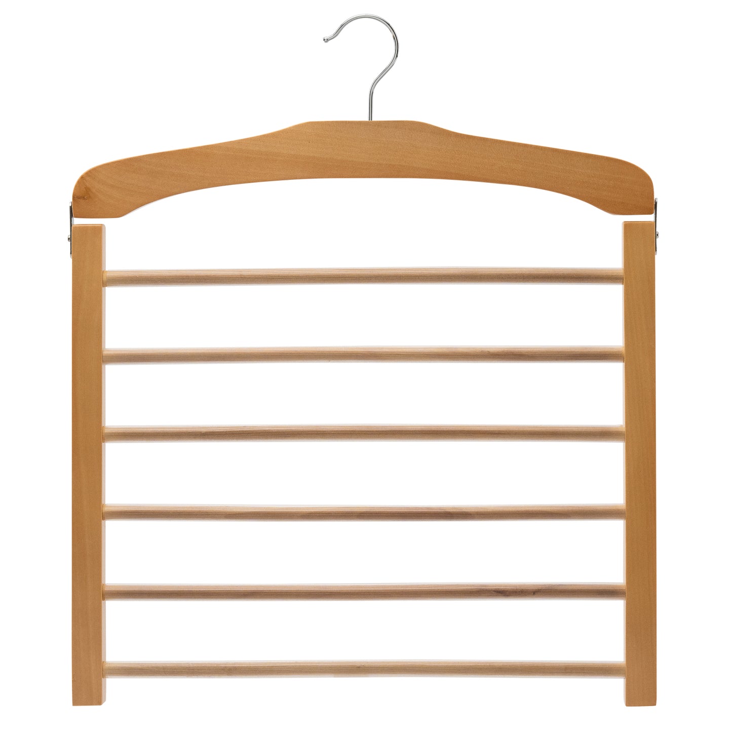 Natural Wooden Multiple Tiered Pant Hanger - Extra Thick Timber Finish - Sold in 1/5 - Hangersforless