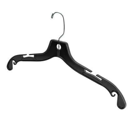 Black Plastic Clothes Hanger - 43cm - (Sold in Bundles of 25/50/100)
