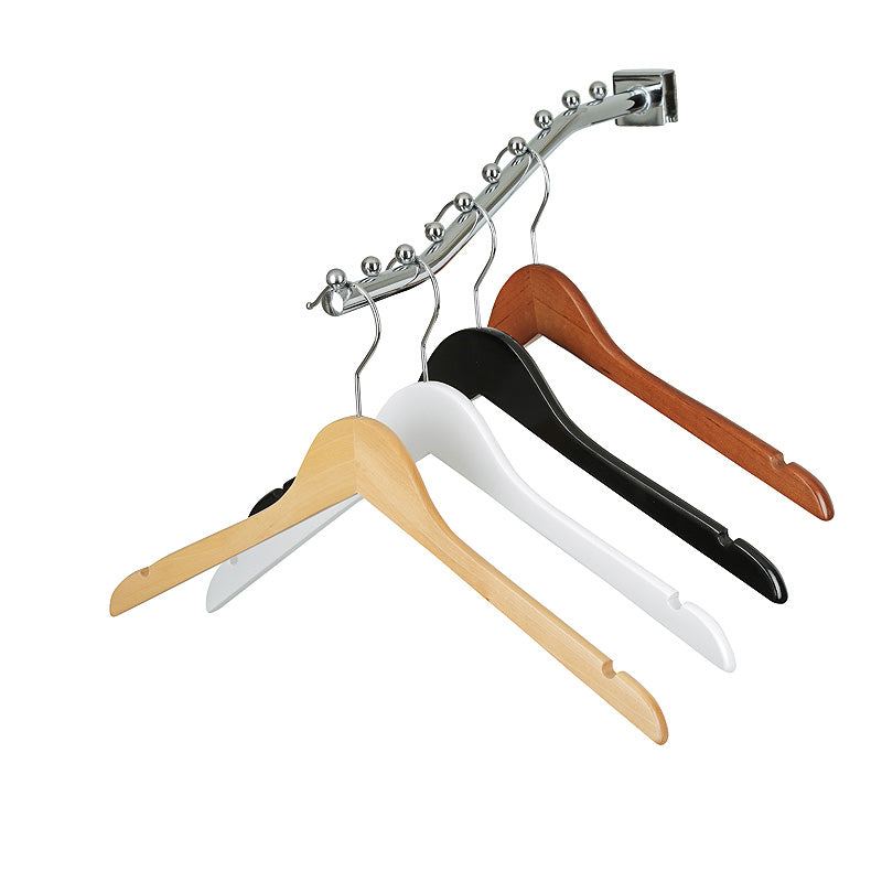 Natural Wood Skirt Hangers - 44.5cm X 12mm Thick (Sold in 10/20/50/100) - Hangersforless