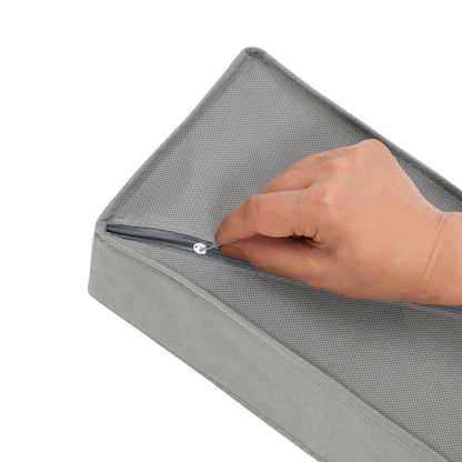 Easy Fordable Drawer Organiser - Non Woven Grey - Durable Enhanced Layers  - Set of 4 - Hangersforless