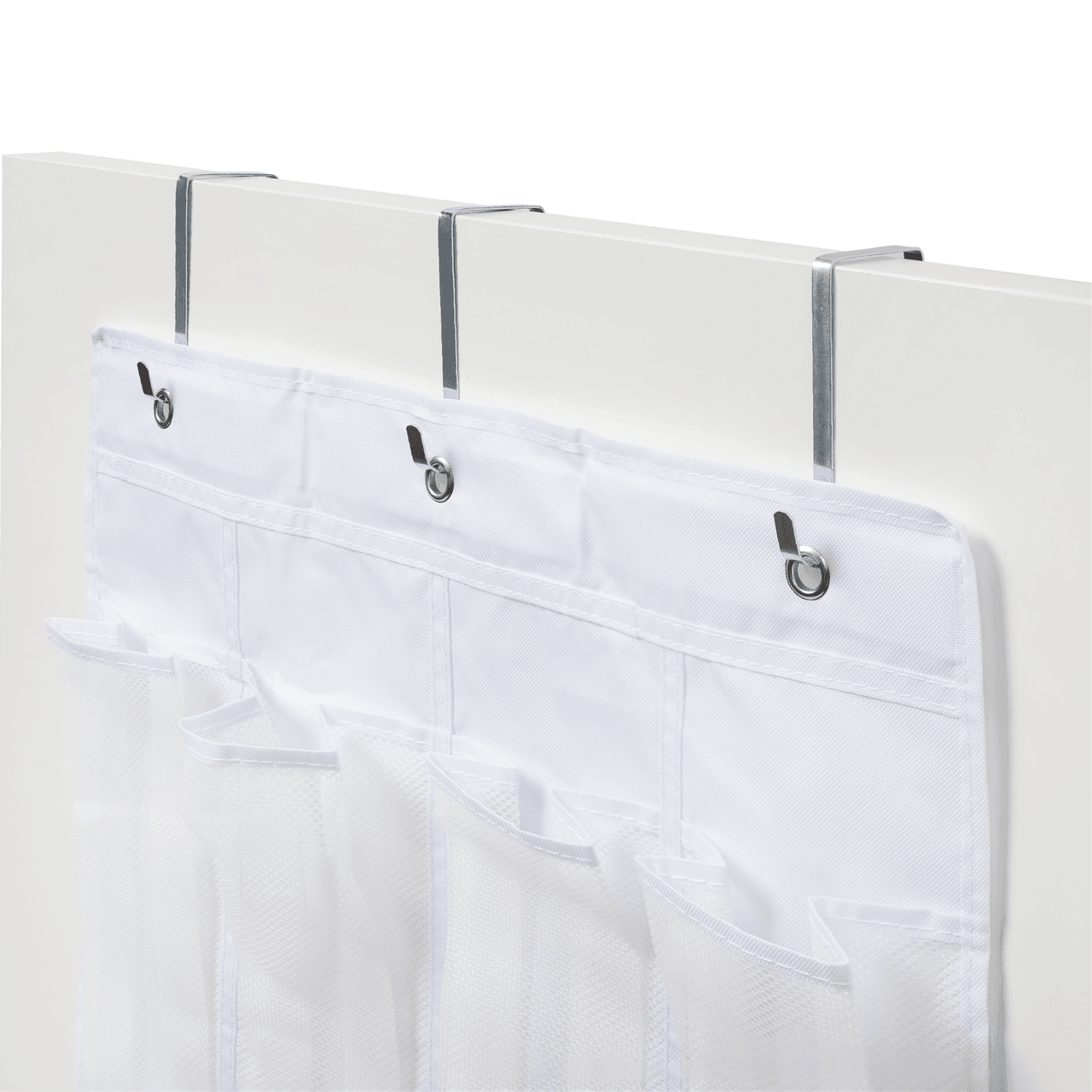 Over-the-Door Hanging Organizer - White - With 24 Large Mesh Pocket - Hangersforless