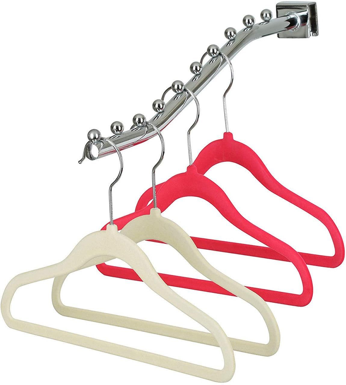 Baby Size Ivory Velvet Coat Hangers - 30cm - With Chrome Hook  (Sold in Bundles of 20/50/100) - Hangersforless