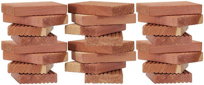 Aromatic Cedar Blocks for Clothes Storage Sold in 6/18/30/54/72 Blocks - Hangersforless