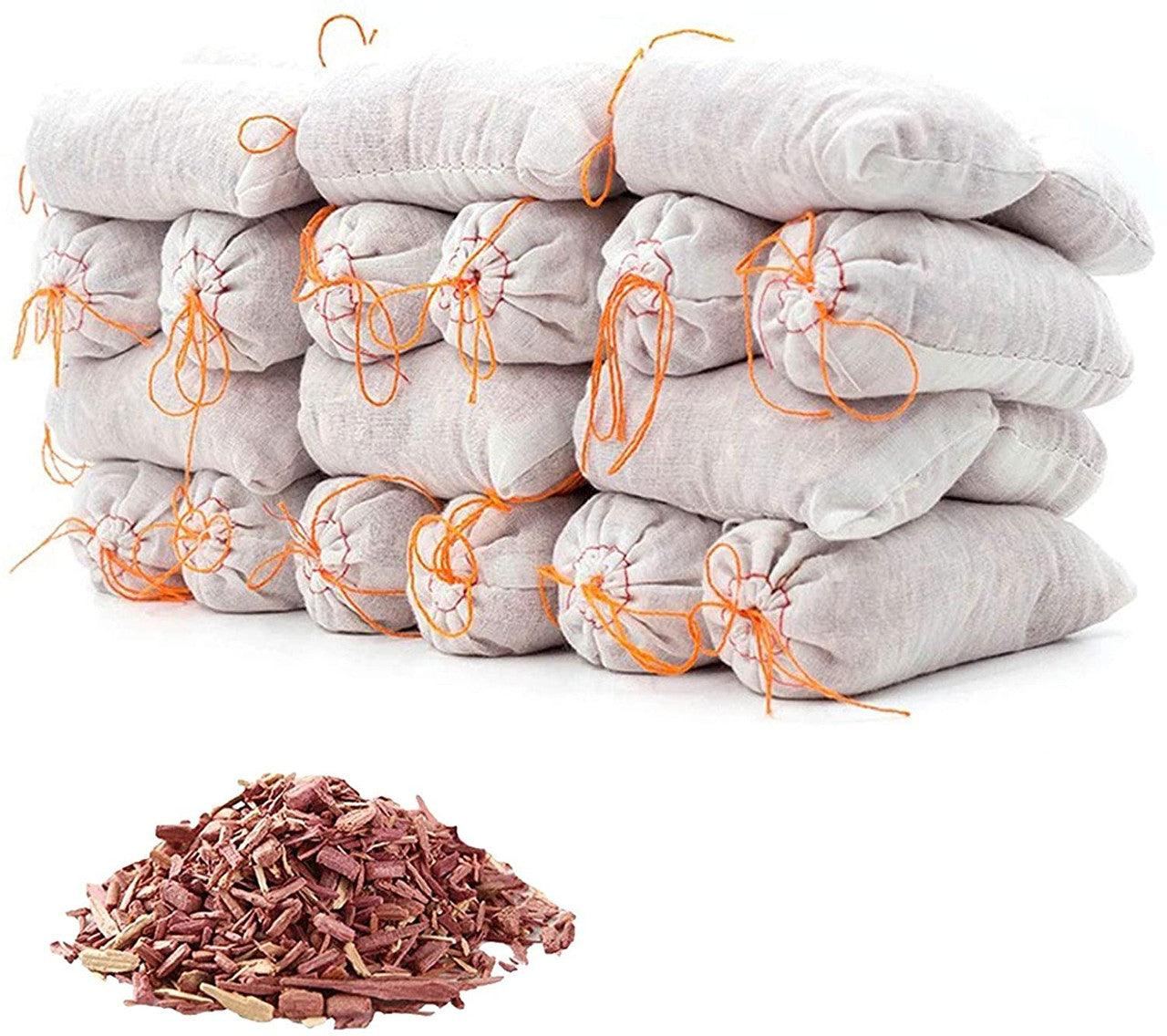 Cedar Sachets Bags- 100% Raw Cedar with Cedar Fragrance Odor, Set of 4/8/16/32 Bags - Hangersforless