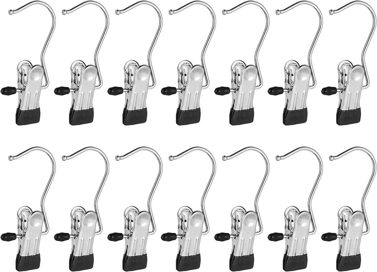 Portable Hanging Clips with Non Slip Rubber Coating Sold in 10/30/50 - Hangersforless