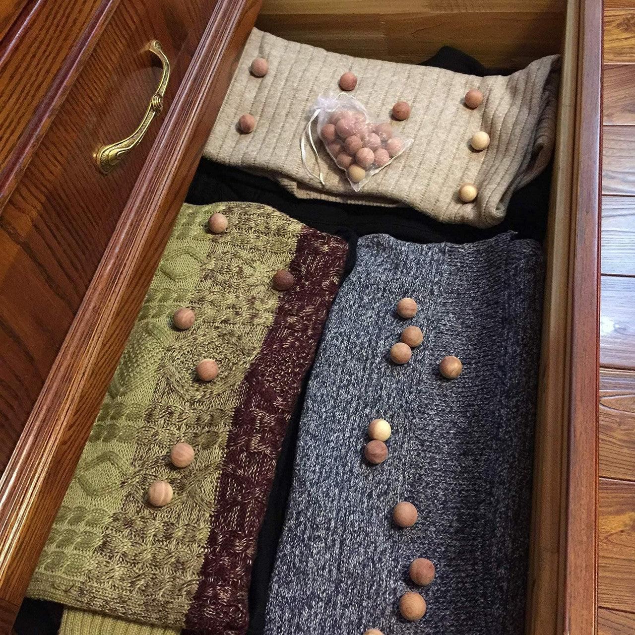 Cedar Balls for Clothes Storage & Drawer Natural Aromatic Red Cedar - Sold in  16/32/64/96/192 Balls - Hangersforless