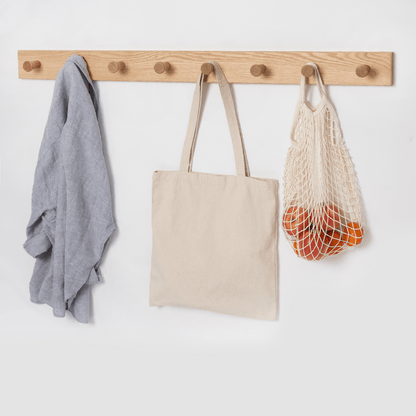 Wall Mounted Coat Hanger Solid Oak 8 Extra Thick Non Slip Pegs 108cm Long X 8.5cm Wide Hangersforless