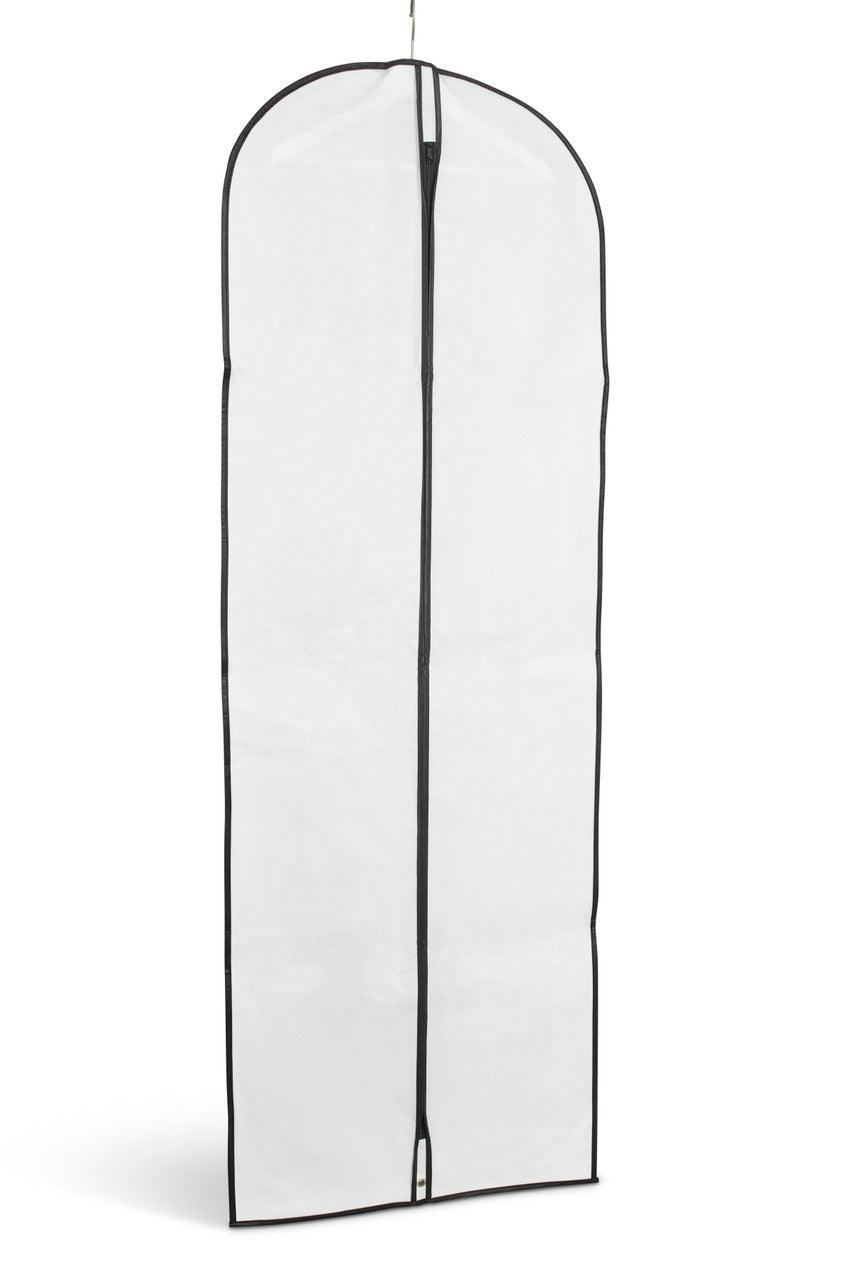 Wedding Dress Garment Bag White with Black Trim Sold in 1/5/10 - Hangersforless