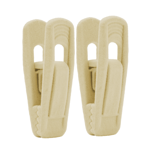 Ivory Velvet Finger Clips (Sold in Bundles of 20/50/100) - Hangersforless