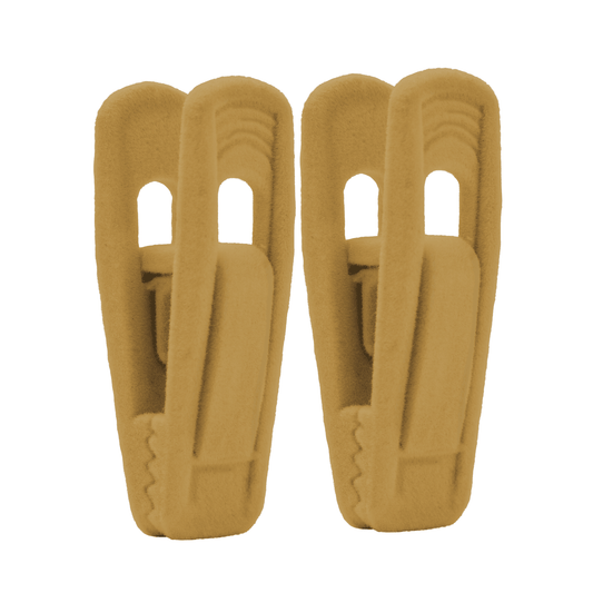 Camel Velvet Finger Clips (Sold in Bundles of 20/50/100) - Hangersforless