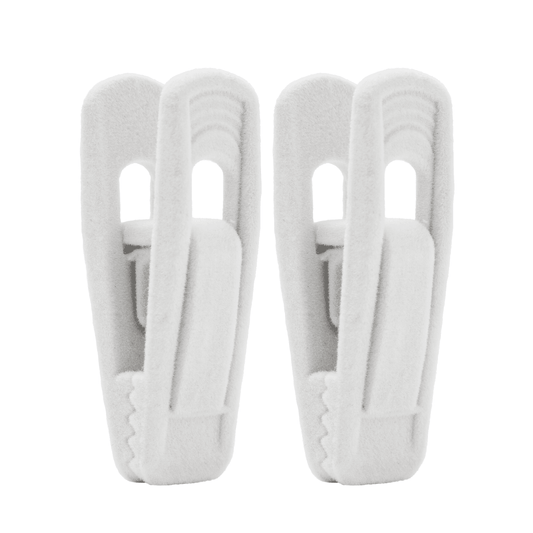 White Velvet Finger Clips (Sold in Bundles of 20/50/100) - Hangersforless