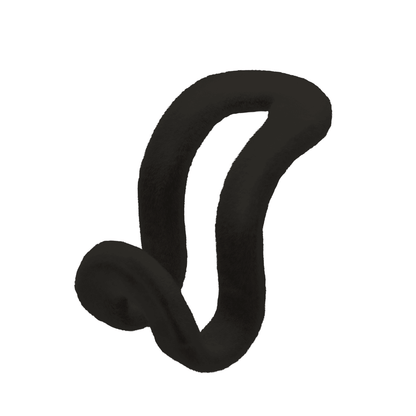 Black Velvet Cascading Hook Works for all Hangers (Sold in of 10/30/50) - Hangersforless